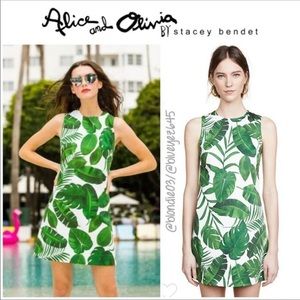 Alice and Olivia Beautiful Palm Leaves Dress